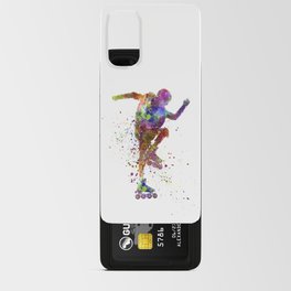 Young skater in watercolor Android Card Case