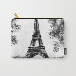 Paris Eiffel Tower Carry-All Pouch | Watercolor, Ink, Aerosol, Pattern, Painting, Pariswatercolor, Traveltoparis, Paris, Pariseiffeltower, Street Art 