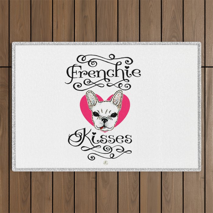 Frenchie Kisses Outdoor Rug