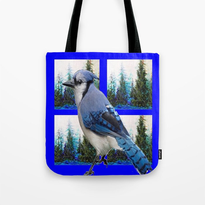 MOUNTAIN BLUE JAY SCENIC ART Tote Bag