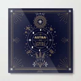 Ad Astra Per Aspera Metal Print | American, Curated, Graphicdesign, Statemotto, America, Midwest, Animal, Latin, Kansascity, Buffalo 