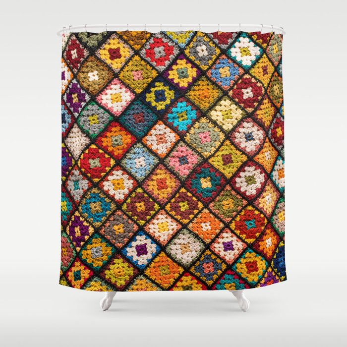 Granny square Shower Curtain