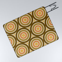 Retro Geometric Gradient Design 434 Picnic Blanket