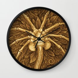 Facehugger (Sepia) Wall Clock