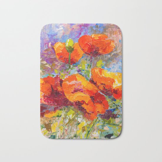 Wild poppies Bath Mat