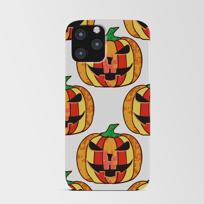 Seamless Pattern Silhouette Halloween Grimace Horror 03 iPhone Card Case