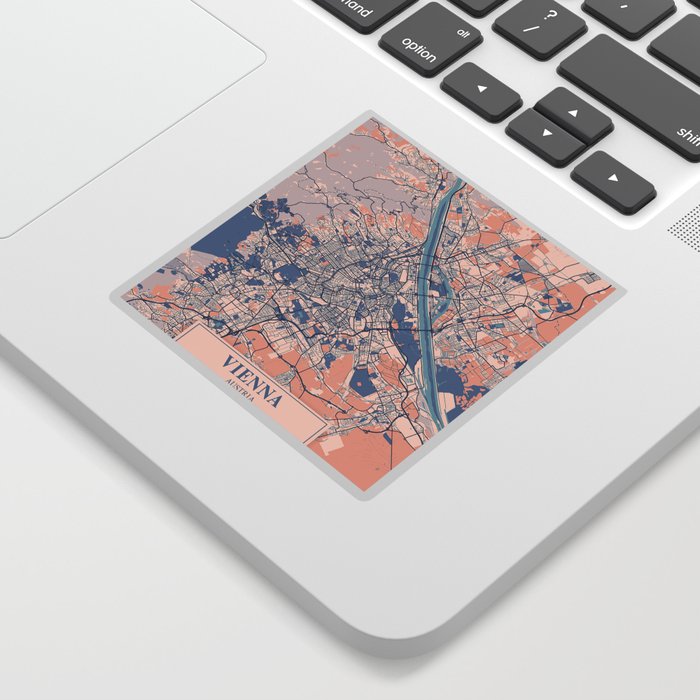 Vienna vintage city map Sticker