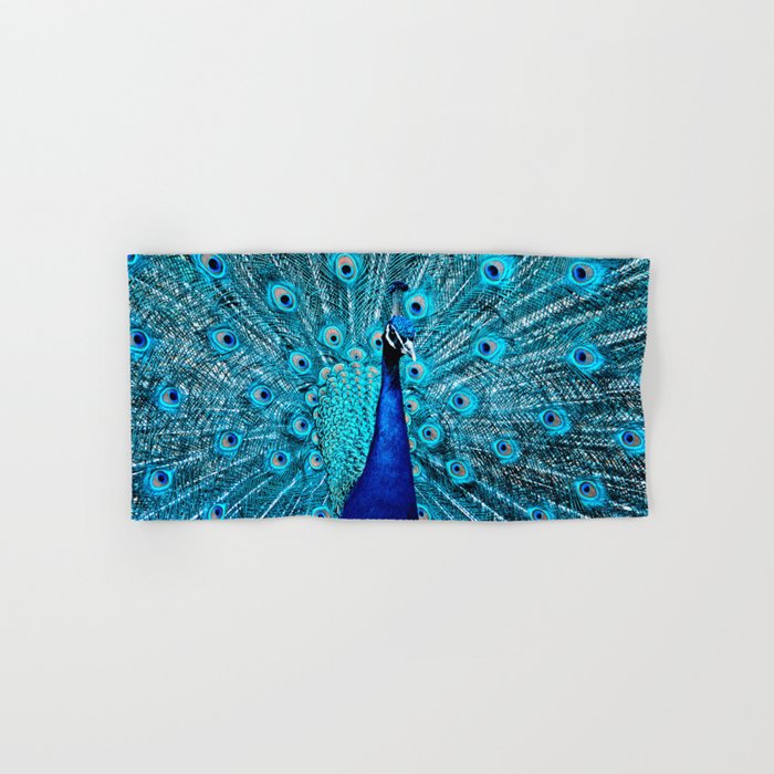 Peacock blue hand 2025 towels
