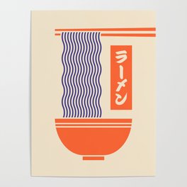 Ramen Minimal - Cream Poster