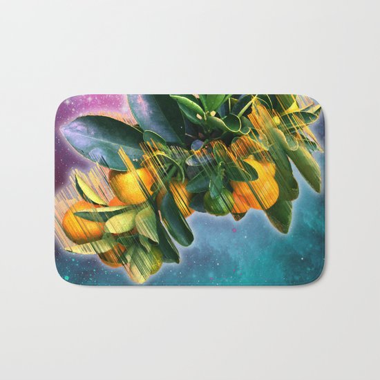 Small fruit tree in outer space Bath Mat