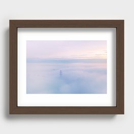 Pylons Above The Sea Of Mist Recessed Framed Print