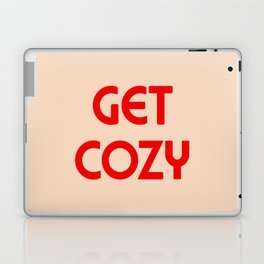 Get Cozy, White and Red Laptop Skin