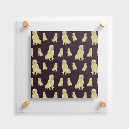golden breed dogs, pattern in digital drawing Floating Acrylic Print