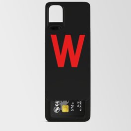 LETTER w (RED-BLACK) Android Card Case