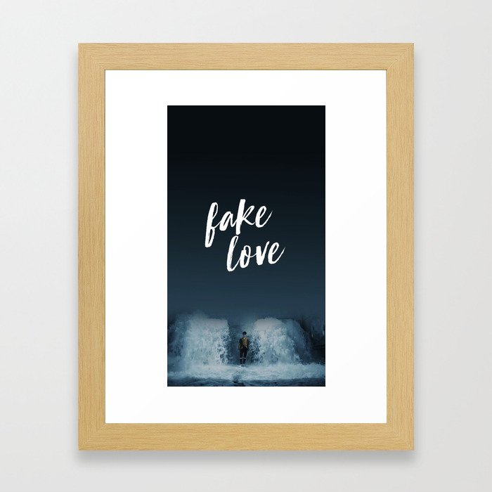 BTS - Fake love Framed Art Print by a-dream89 | Society6