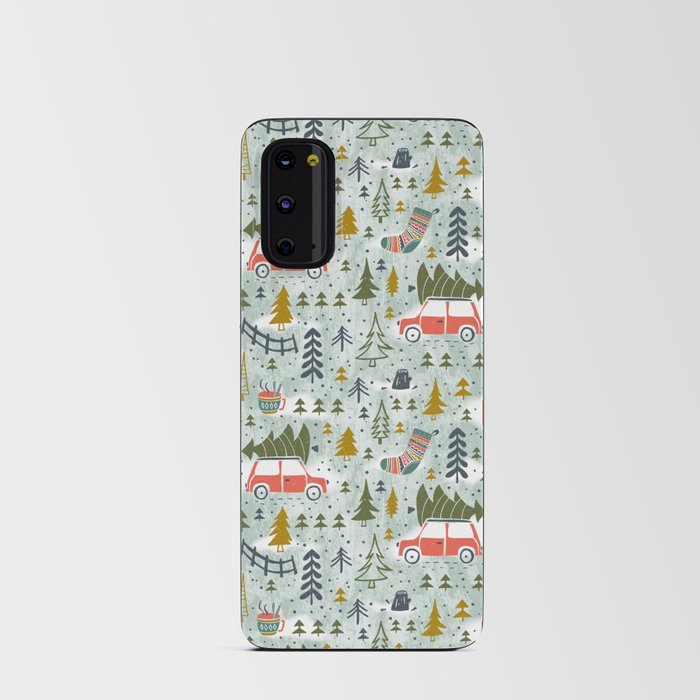 Home For The Holidays Blush Mint Christmas Android Card Case