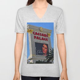 Neon Sign Caesars Palace Las Vegas America V Neck T Shirt
