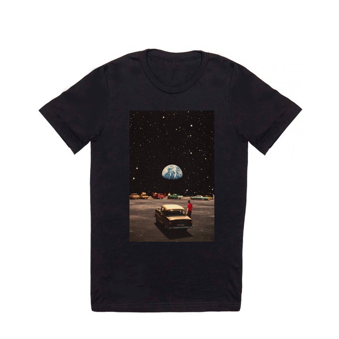 Missing Home - Retro-Futuristic Collage Design Sci-Fi Exploration T Shirt