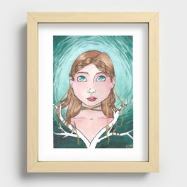 Green Girl Recessed Framed Print