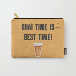 Funny Chai Tea Time Quote Carry-All Pouch | Green, Latte, Cute, Chai, Tea, India, Chaitea, Glass, Quote, Garam 