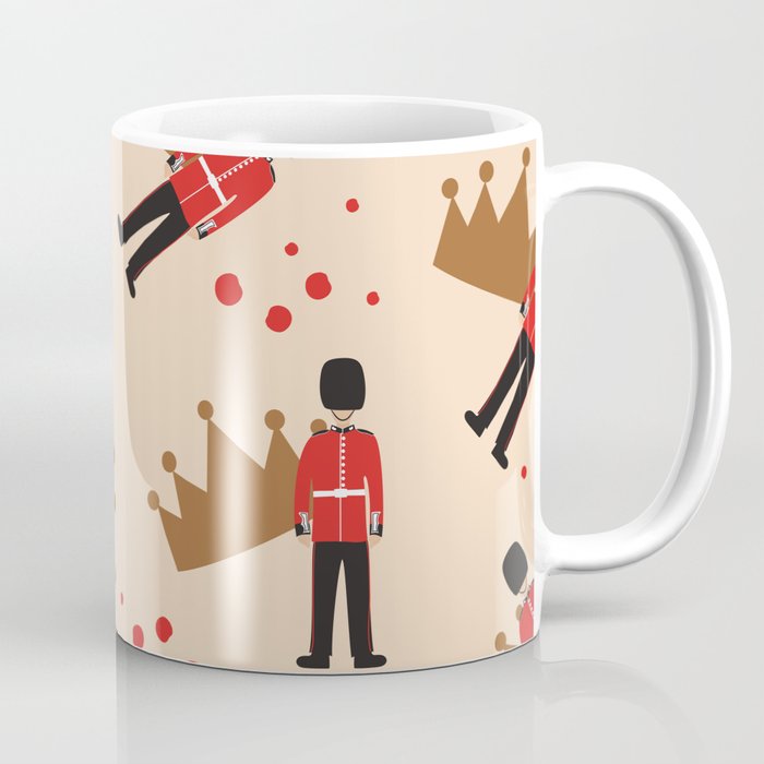 Queen's guard soldier and crown Coffee Mug