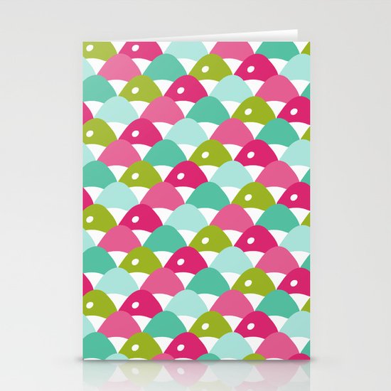 Fishy Scales Chevron Stationery Cards