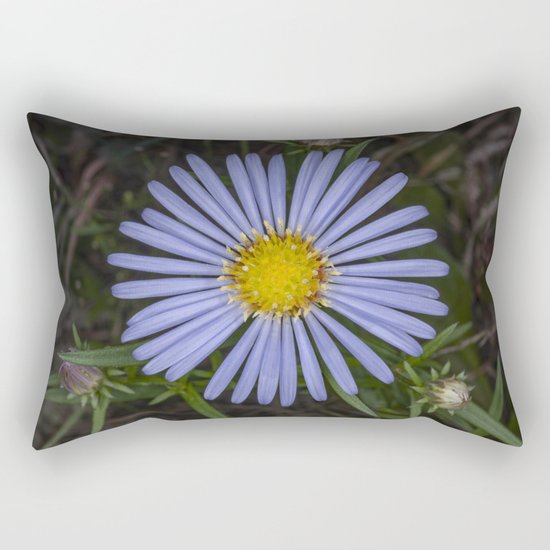 Blue Wildflower Rectangular Pillow