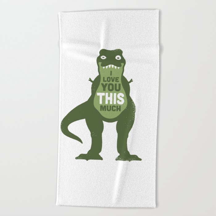 Amourosaurus Beach Towel