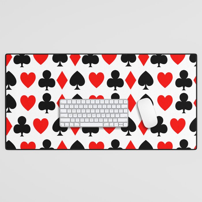 Playing cards patterns Desk Mat