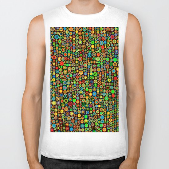 Colorful dots Biker Tank