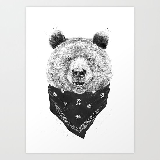 Wild bear Art Print