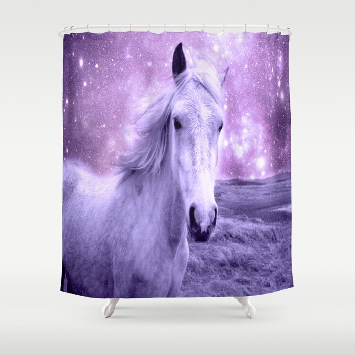 Lavender Horse Celestial Dreams Shower Curtain