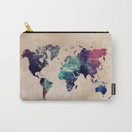Cold World Map #map #worldmap Carry-All Pouch | Mapart, Coloredmap, Worldmapwatercolor, Urbanwatercolor, Maps, Typography, Worldmap, Painting, Cartography, Wordmaps 