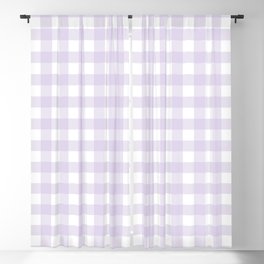 Lilac gingham pattern Blackout Curtain