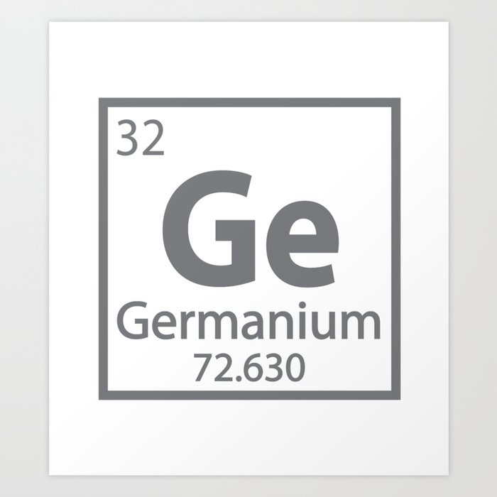 Germanium - Germany Science Periodic Table Art Print