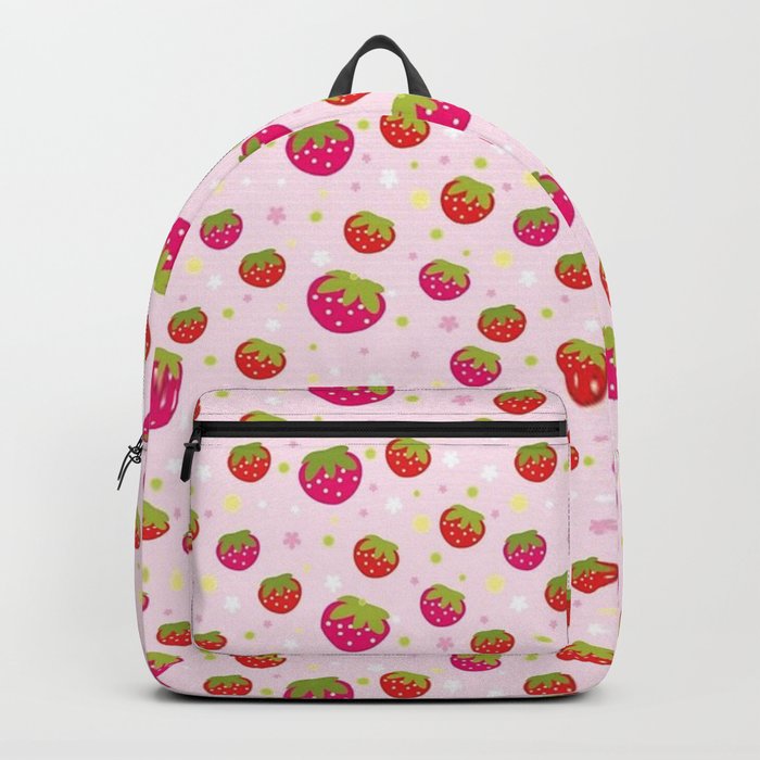 Pink Strawberry Backpack