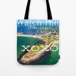 Watch Hill, Rhode Island XOXO - Ocean State Summer Travel Wall Decor and T-Shirt Decor Tote Bag