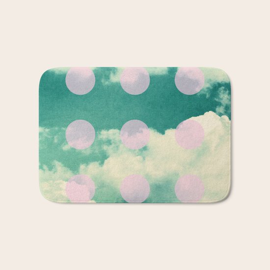 Clouds + Dots Bath Mat