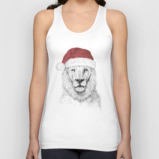 Santa lion Unisex Tank Top