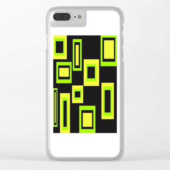 Abstract squares Clear iPhone Case