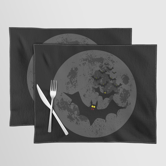 Vampire Bats Against The Dark Moon Placemat