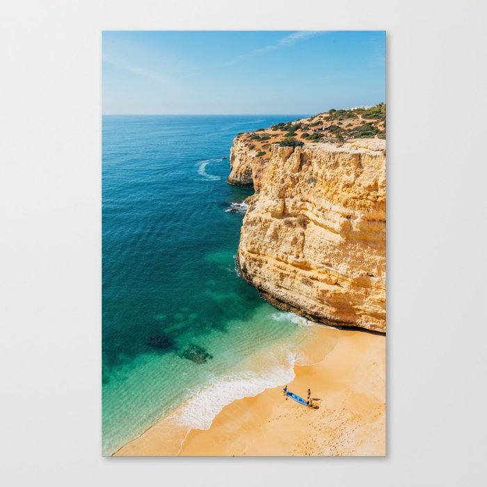 Algarve Coastline Art Print, Portugal Beach, travel photography Canvas Print