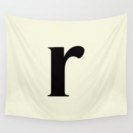 r (BLACK & BEIGE LETTERS) Wall Tapestry
