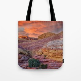 Sunset 0094 - Valley of Fire State Park, Nevada Tote Bag