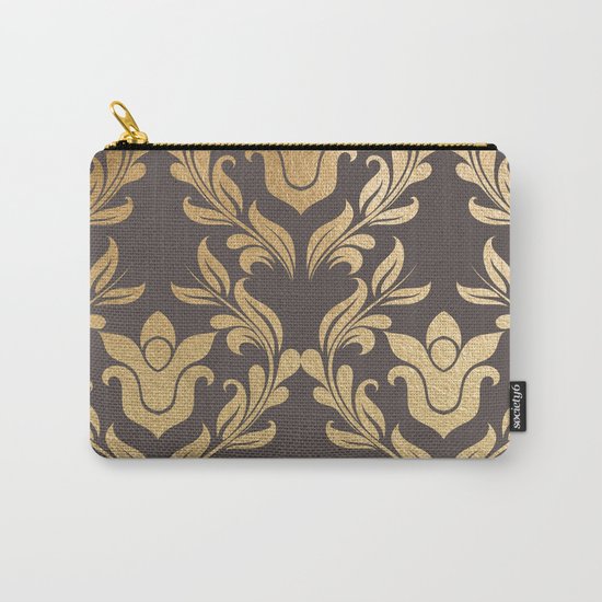 Gold swirls damask #6 Carry-All Pouch