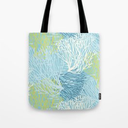 Coastal Style Coral with Fish Tote Bag