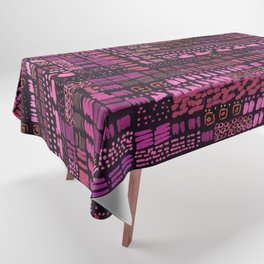 pink and black ink marks hand-drawn collection Tablecloth