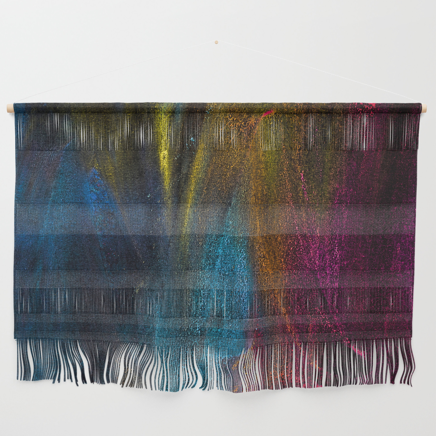 Colorful Brush Strokes Painting Wall Hanging By Nlmiller07art