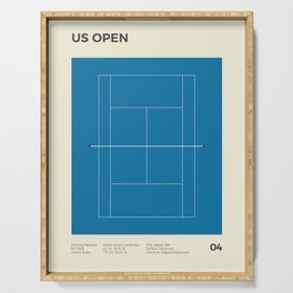 US Open Tennis Tournament Print Serving Tray