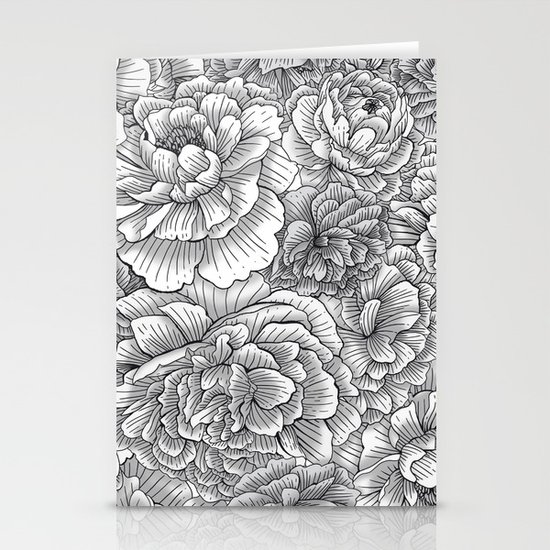 Black & White Blossom Stationery Cards